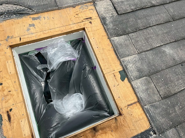 天窓撤去後の屋根